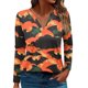 thumbnail image 1 of Camiseta de mujer Camiseta estampada de Halloween Manga larga Diario Fin de semana Moda Básica Cuello en V Top regular, 1 of 5