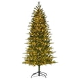 thumbnail image 1 of Haute Decor 7 Foot Pre Lit Asheville Slim Christmas Tree, White LED Lights, 1 of 5