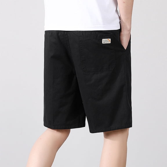 Blmnix Soccer Shorts Men's Shorts Mens Shorts Casual Pleated Shorts Low Black Toggle with Pockets Mens Pajama Shorts,XL