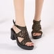 thumbnail image 2 of Amzcrzy Zapatos de mujer,Zapatos de mujer,Zapatillas de mujer, Sandalias de tacón alto a la moda para mujer, cómodas sandalias informales con punta redonda Sandalias Mujer Zapatillas De Casa, 2 of 5