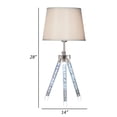 thumbnail image 5 of Lámpara de mesa Benzara 28 pulgadas con trípode LED acrílico cromado blanco, 5 of 5