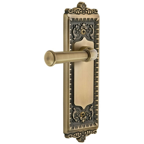 Grandeur Wingeo_Sd_Na_Rh Windsor Solid Brass Rose Right Handed Single Dummy Door Lever -
