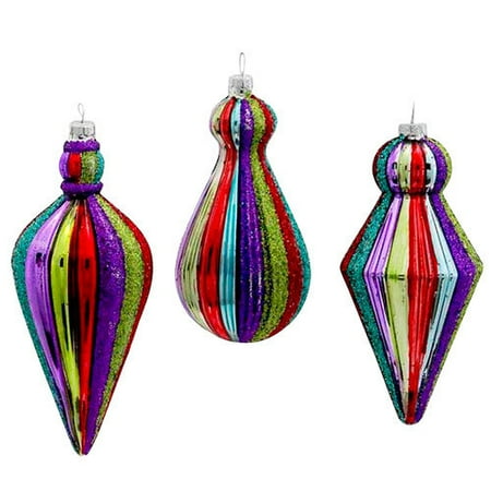 Kurt Adler 3.5-6 In. Glass Rainbow Drop