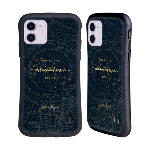 Head Case Designs Officially Licensed Nature Magick So The Adventure Begins Quote Star Map Hybrid Case Compatible with Apple iPhone 11