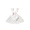 thumbnail image 1 of EYIIYE Bébé Fille une Pièce Robe Tutu en Dentelle avec une Lettre d'Impression, 1 of 7