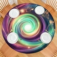 thumbnail image 2 of Colorful Tie Dye Cosmic Spiral Pattern Round Fitted Tablecloth with Elastic Edge,Dining Table Cover Waterproof,Outdoor Round Tablecloth for Camping,Dining,Indoor and Outdoor, 2 of 7
