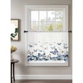 thumbnail image 2 of Sheer Curtains 54 Inch Length, Blue Butterflies Semi Sheer Curtains Light Filtering Window Treatment, Elegant Pastoral Butterfly Privacy Voile Drapes for Living Room Bedroom 52x54 Inch, 2 of 7