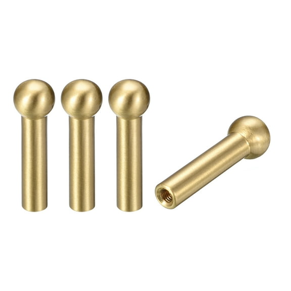 Decorative Wall Hooks, 4Pcs - Solid Brass Entryway Coat Hooks, Hangers Wall Mounted for Bathroom (12mm x 40mm)