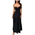 thumbnail image 1 of Vestido elegante sin mangas para mujer - Vestido de cóctel con corte en A, 1 of 5