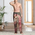 thumbnail image 2 of Fotbe Haired White Horse Pantalones de Pijama para Hombre, Pantalones de Dormir, Pantalones de Casa con Cintura Ajustable y Bolsillos-Large, 2 of 6