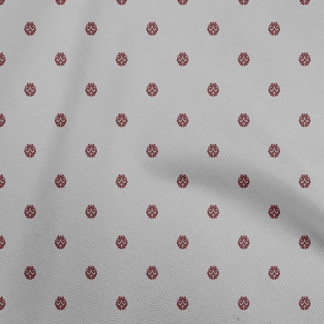 oneOone Velvet Gray Fabric Asian Block Print Craft Projects Decor Fabric Printed By The Yard 58 Inch Wide