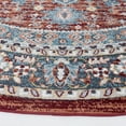 thumbnail image 4 of SAFAVIEH Bayside Keila Oriental Polyester Machine Washable Area Rug, Red/Blue, 6'7" x 6'7" Round, 4 of 12