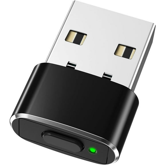 Mouse Jiggler Undetectable Metal with Switch Button Portable Wireless Mini USB Mouse Mover with 3 Jiggle Modes Automatic Mouse Shaker Driver-Free Plug-and-Play Keep PC Awake(1 PCS