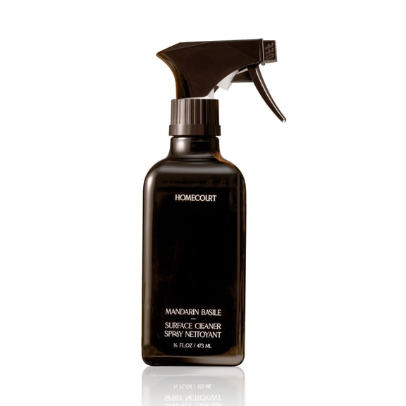 Homecourt All-Purpose Surface Cleaner Spray, Lifts Away Dirt, Smudges & Grease, For Bathroom, Kitchen & more, Clean Formula, Mandarin Basile, 16 fl oz C67
