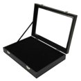 thumbnail image 1 of Pin Display Case Dustproof Transparent Glass Lid Badge Storage Box with Lock Buckle for Brooch Bar Jewelry Collection, 1 of 5