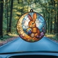 thumbnail image 3 of Easter Bunny Window Hanging Acrylic, Car Decoration, Spring Suncatcher, Light Catcher, Cute Rabbit Ornament, Holiday Gift for Dad or Mom, Sunlight Decor, 3 of 4
