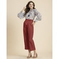 thumbnail image 6 of Moomaya Solid Cotton Trousers For Women, Elastic Waist Pajama Pants, 6 of 8