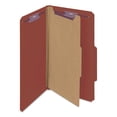 thumbnail image 5 of Smead 18775 Pressboard Classification Folders, Self Tab, Legal, Four-Section, Red, 10/Box, 5 of 9