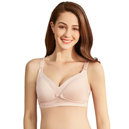 

Wisremt Women s Nursing Breastfeeding Bra Wire-Free Push Up Bra