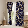 thumbnail image 3 of Manfei Vintage Damask Flower Black Out Curtains,Boho bohemian Theme Curtains Pack of 2 (42x63 Each),Gold Purple Bedroom Curtains For Men Women,Luxury Bedroom Decor, 3 of 6