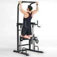 thumbnail image 3 of Soges Pull Up Bar 10 Adjustable Height Power Tower Dip Station for Enhanced Fitness, Multi-Functional Power Rack Workout Machine for Home Gym Strength Training Fitness Exercise Equipment,Black, 3 of 8