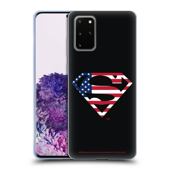 Head Case Designs Officially Licensed Superman DC Comics Logos U.S. Flag 2 Soft Gel Case Compatible with Samsung Galaxy S20+ / S20+ 5G