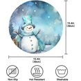 thumbnail image 4 of GZHJMY Christmas Snowman Round Placemats 15.4in, Washable Heat Resistant Table Mats for Dining Tables Kitchen Wedding Party Decoration Plate Mats Set of 1 Table Mat, 4 of 7