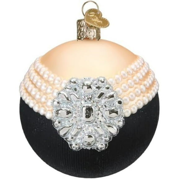 Old World Christmas Blown Glass Ornament for Christmas Tree, Classic Audrey Round (with OWC Gift Box)