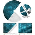 thumbnail image 2 of Coolnut 47.2" Blue Snowflake Christmas Tree Skirt, Soft Christmas Tree Mat Merry Xmas Tree Skirt Ornaments for Indoor Outdoor Farmhouse Holiday Party Decoration, 2 of 6
