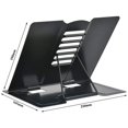 thumbnail image 2 of Folding Adjustable Metal Reading Stand Book Shelf Book Stand for Ipad, Tablet, Recipes, Desk, 2 of 7