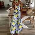 thumbnail image 3 of Lemon Sleeveless Dress Woman Fashion Long Dresses Women's Summer Suit Dress Summer 2025 Women, 3 of 7