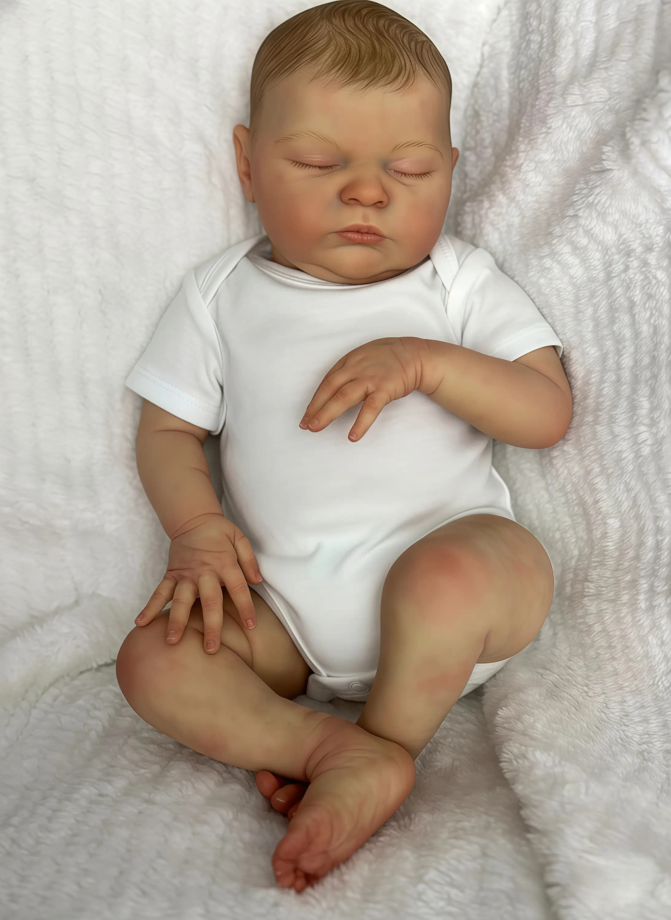 20 Inch Laura  Lifelike Soft Cloth Body Reborn Baby Doll - Realistic Hand Painted Facial Features Real Baby Doll - Gift for Kids Age 3+