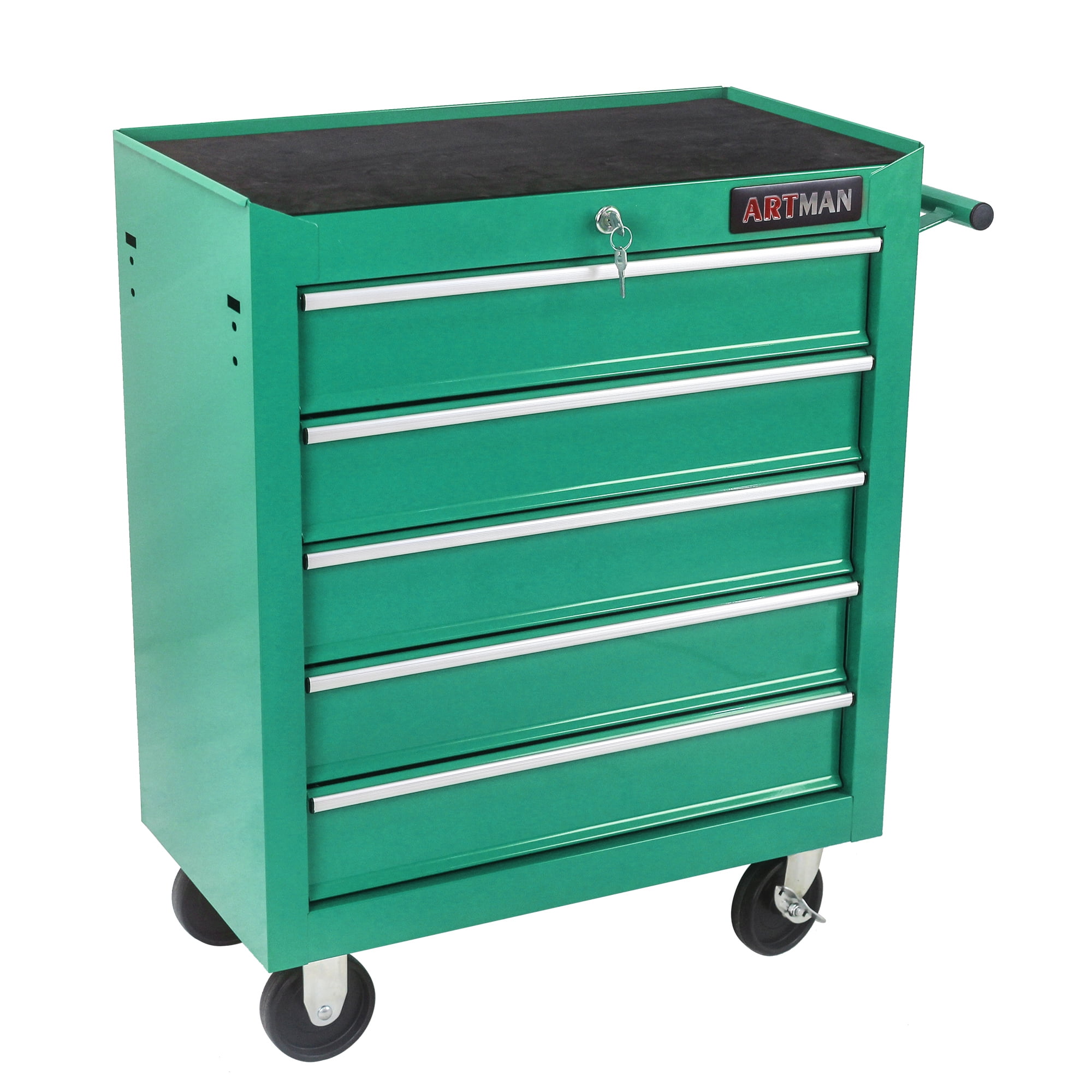 5 Drawer Rolling Tool Chest, Steel Tool Storage Cabinet for Garage Storage with 4 Wheels and Locker
