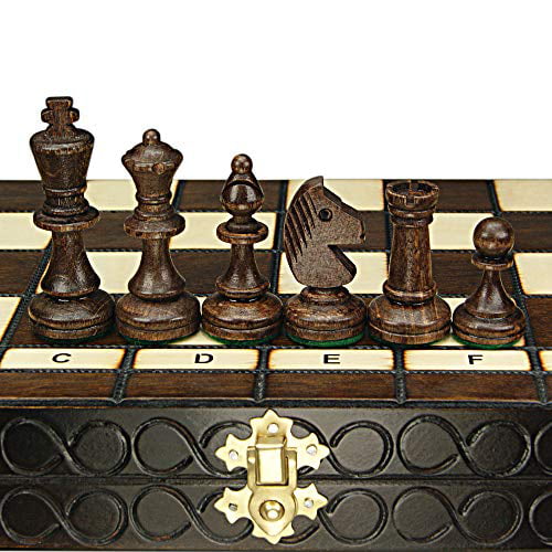 3 PLAYERS CHESS 35cm 14in Wooden Chess Game Handcrafted Uniqe Game