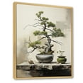 thumbnail image 2 of Designart "Miniature Zen Bonsai II" Landscapes Framed Wall Art - Traditional Green Tree Bonsai Entryway Framed Wall Art Print, 2 of 6