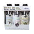 thumbnail image 3 of Korres Pure Greek Olive Shower Gel Trio Gift Set, Sea Salt, Honey Pear & Olive Blossom, 3 x 8.45 fl oz (250 mL) Body Wash, 3 of 4