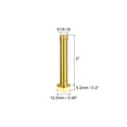 thumbnail image 2 of Unique Bargains Brass Hex Bolts, 5/16-18x2' 5 Pack Fully Thread Grade 4.8 Machine Screws, 2 of 4
