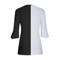 thumbnail image 4 of Camisetas con Cuello en V Mujeres Moda Impresa 3/4 Mangas Blusa, Top Cómodo Casual para el Hogar Y Diario, 4 of 5
