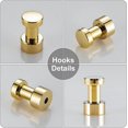 thumbnail image 3 of Gancho de pared CHAO para toallas de baño cocina puerta armario y vestidor paquete de 5 latón dorado, 3 of 4