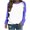 #1-Blue, variant on Patlollav Winter Fall Womens Raglan Sleeve Tops Loose Long Sleeve Round Neck Top/Shirt