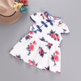 thumbnail image 4 of Vestido para niños de estilo chino con hermoso patrón, vestido de verano para niña de una pieza de manga corta (pájaro 110), 4 of 5