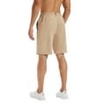 thumbnail image 3 of NEIKU Men's Casual Shorts 9" Lightweight Golf Shorts for Men Stretch with 3 Pockets Quick Dry Breathable Work Shorts Khaki S, 3 of 8