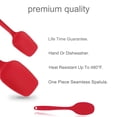 thumbnail image 4 of 3pcs Kitchen Silicone Spatula Set Heat Resistant Rubber Turner Scraper Cooking Baking Utensils Red, 4 of 7