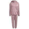 thumbnail image 4 of felwors Sweatsuits Women 2 Piece Outfits Lounge Two Piece Sets Sweatshirts Sweatpants Hoodies Tracksuits with Pockets Pink, L, 4 of 4