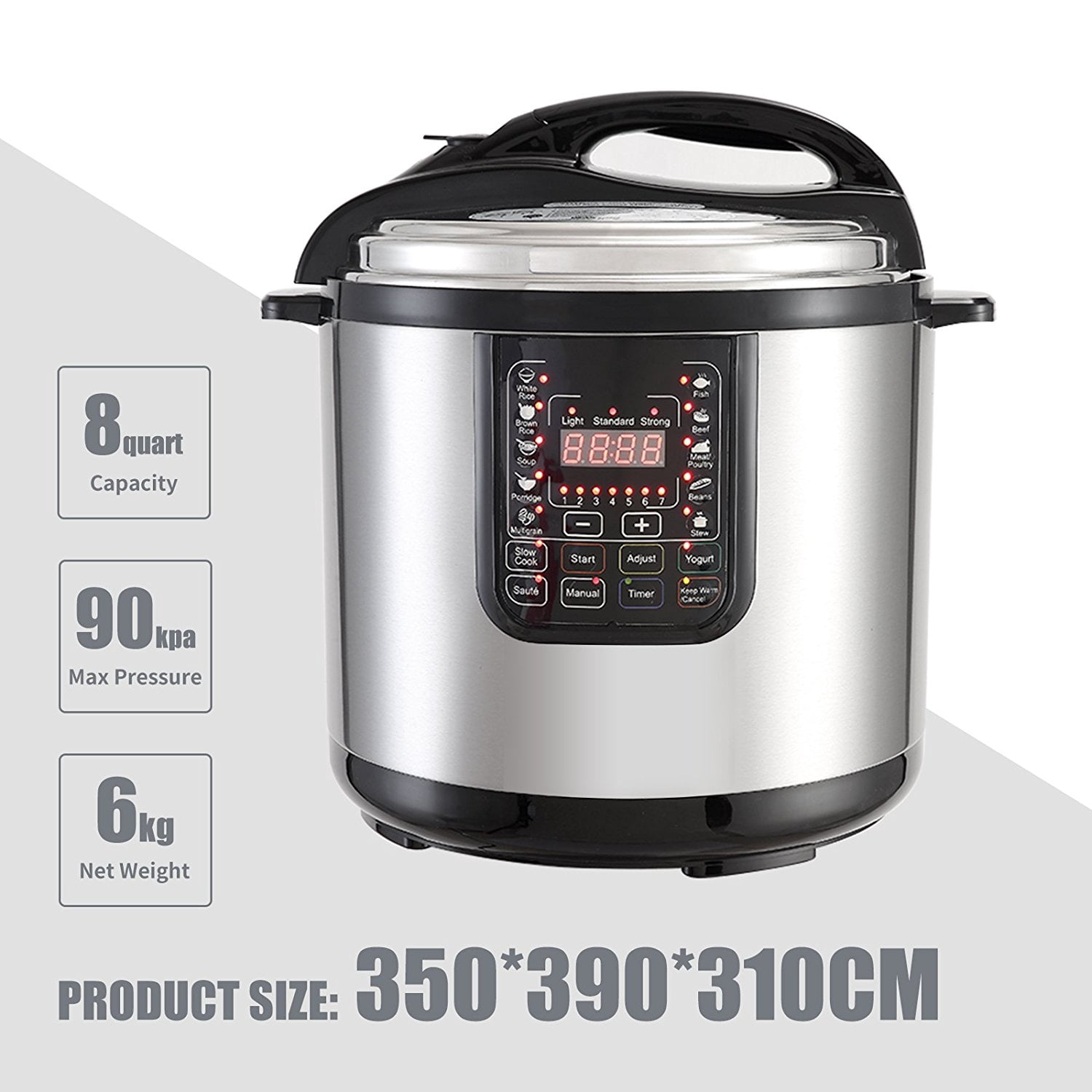6 Litres Electrical Canning Pressed Cooker Multi Function Cookware Sets