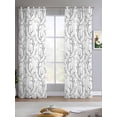 thumbnail image 2 of Black White Branches Sheer Curtains 84 Inch Length 2 Panels Set for Living Room/Bedroom, Vintage Art Farmhouse Kitchen Curtains Grommet Semi-Sheer Curtains Drapes Voile Window Treatments 42"x84"x2, 2 of 7