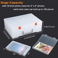 thumbnail image 2 of Clear Plastic Organizer Box With Removable Dividers Toy Collector Box Container Storage For Toy Jewelry Craft Bead, 2 of 10