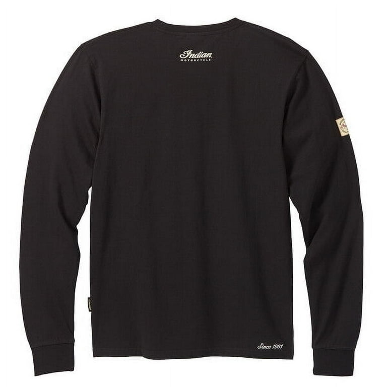 1901 Vintage Style Indian Motorcycle Long Sleeve Heather Colorblock Performance Tee