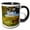 Black/White, variant on 3drose, Italy, Tuscany. Autumn Vineyards Near Montepulciano., 11oz Magic Transforming Mug