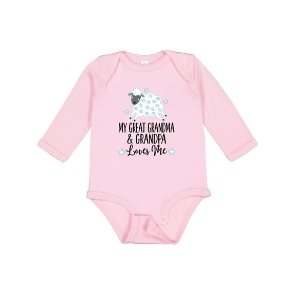 Inktastic My Great Grandpa and Grandma Love Me Boy Lamb Boys or Girls Long Sleeve Baby Bodysuit